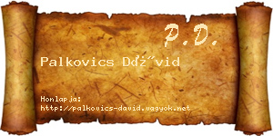 Palkovics Dávid névjegykártya
